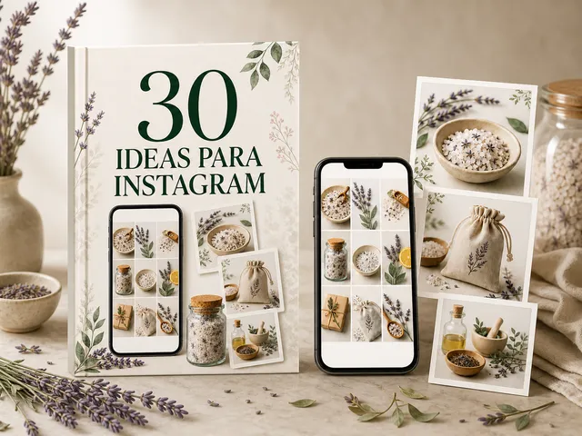 Portada de las 30 Ideas para Instagram con teléfono y ejemplos de contenido