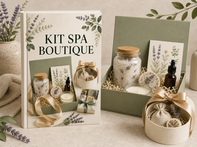 Portada del Kit Spa Boutique con cajas de regalo y productos artesanales